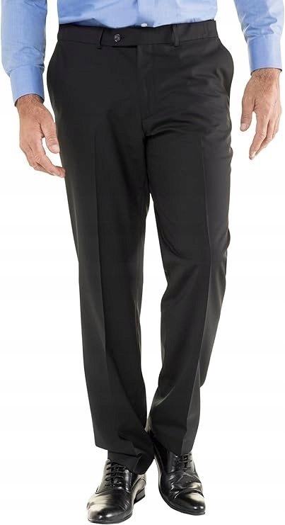 JP 1880 PLUS SIZE SPODNIE ELEGANCKIE MĘSKIE CZARNE PROSTE 62 16FA