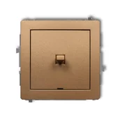 Wyłączniki światła i elektryczne - Karlik DECO - Mechanizm łącznika jednobiegunowego w stylu amerykańskim (złoty metalik) 8DWPUS-1 - miniaturka - grafika 1