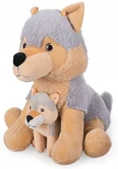 Maskotki i pluszaki - Maskotka Piesek Husky Wilk z młodym - 25cm - miniaturka - grafika 1