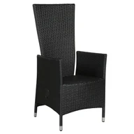 Fotele i krzesła ogrodowe - Joops 1 x krzesło ogrodowe, z pompką i płynną regulacją oparcia, czarny. - miniaturka - grafika 1