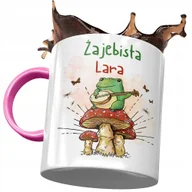 Kubki - Kubek Różowy Dla Lary Żony Koleżanki na Prezent z Nadrukiem ze Zdjęciem+ Opakowanie na prezent (wzór 01) - miniaturka - grafika 1