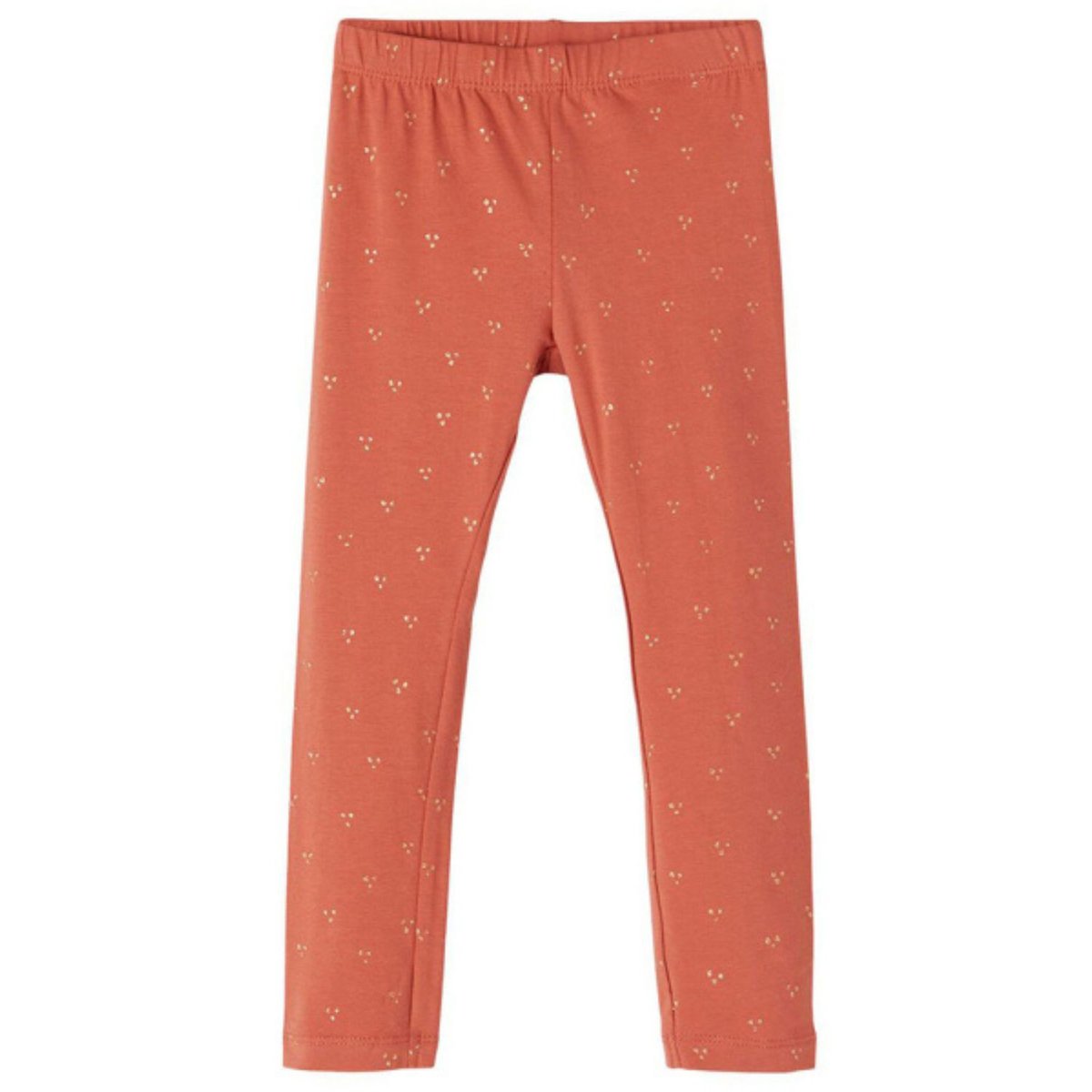 Legginsy Name It Vivian Glitter dziecięce getry w kropki brązowe-80