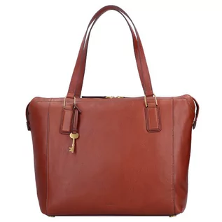 Torebki damskie - Fossil Fossil Jacqueline Torba shopper skórzana 43 cm brown ZB1502-200 - grafika 1