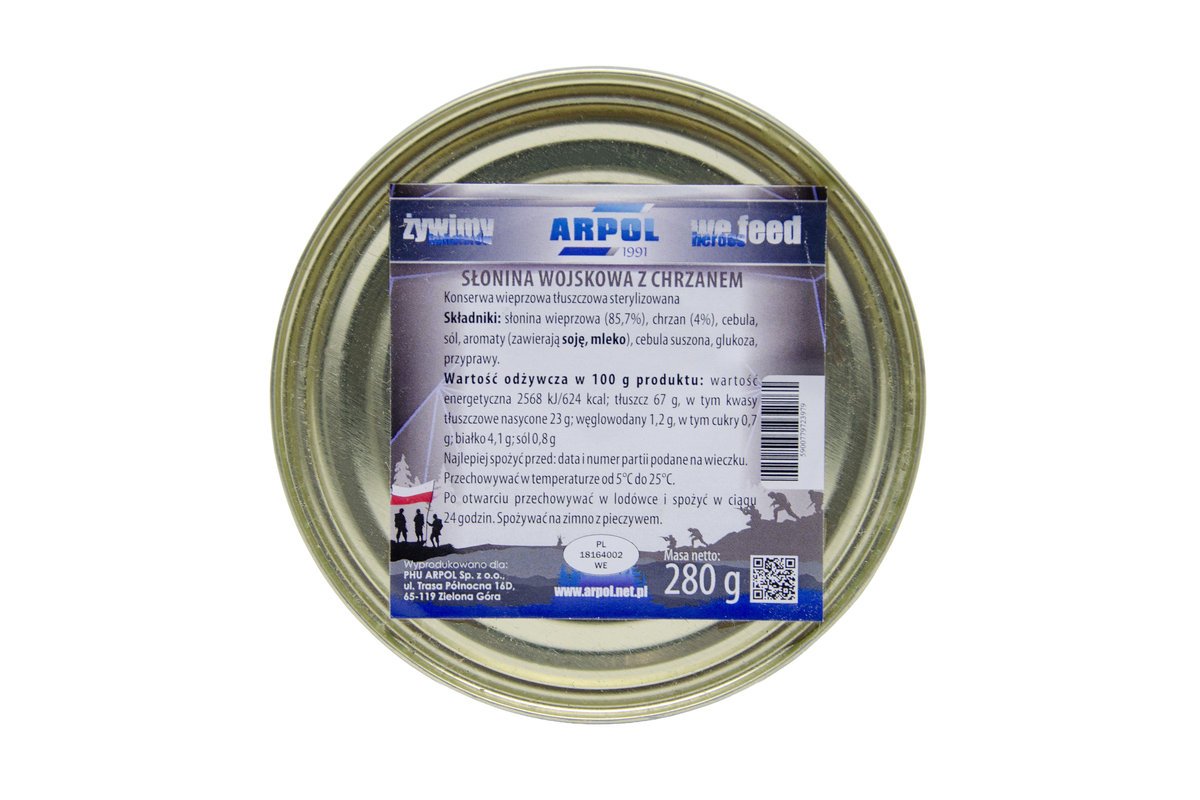 Słonina wojskowa z chrzanem 280 g