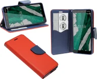 Portfele - cofi1453® Etui książkowe "Fancy" kompatybilne z telefonem komórkowym NOKIA 1 PLUS pokrowiec portfel pokrowiec ochronny z funkcją podstawki, miejsce na kartę czerwono-niebieski - miniaturka - grafika 1