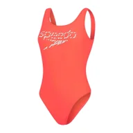 Stroje kąpielowe - Strój kąpielowy jednoczęściowy damski Speedo Logo Deep U-Back - miniaturka - grafika 1