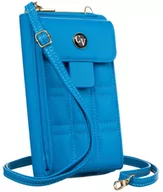 Torebki damskie - Praktyczna torebka na ramię miejski torebko-portfel z regulowanym paskiem Cavaldi, niebieski - miniaturka - grafika 1