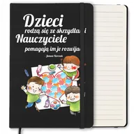 Notesy i bloczki - NOTES W LINIE 120 STRON BLACK PREZENT DLA NAUCZYCIELKI DZIEŃ NAUCZYCIELA WZ - miniaturka - grafika 1