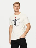 Koszulki męskie - Blend T-Shirt 20717591 Écru Regular Fit - miniaturka - grafika 1