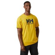 Koszulki męskie - Koszulka męska Helly Hansen Logo T-shirt gold rush - M - miniaturka - grafika 1
