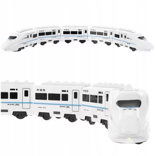 Pociąg Pasażerski Wagony Jeżdzący Światła Dźwięki - Zabawki konstrukcyjne - miniaturka - grafika 1