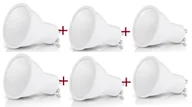 Żarówki LED - Żarówka LED GU10 7W b.ciepła 3000K 560lm 120st obudowa biała szyba mleczna LED2B KOBI 6PAK - miniaturka - grafika 1