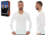 Koszulki męskie - BRUBECK koszulka długi rękaw potówka LS10850 - M - miniaturka - grafika 1
