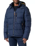 Bluzy męskie - camel active Męska bluza z kapturem z podszewką, granatowy, 114 - miniaturka - grafika 1