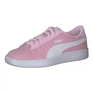 Buty dla dziewczynek - PUMA Dziewczęce sneakersy Smash V2 Glitz Glam Jr, Pearl Pink Puma White, 35.5 EU - miniaturka - grafika 1