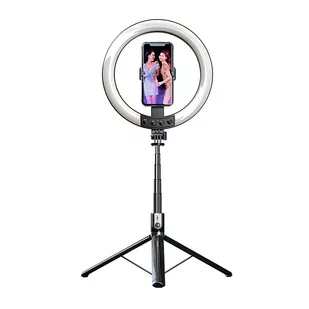 Kompatybilny z Bluetooth Selfie Stick ze statywem Led Fill Light Photography Tool - Selfie stick - miniaturka - grafika 1