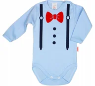 Body dla niemowląt - BODY NAPIS nadruk MUCHA I SZELKI nieb. r 92 KLEKLE - miniaturka - grafika 1