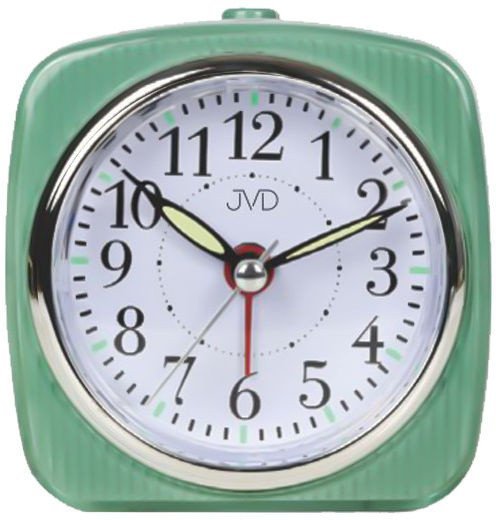 Budzik JVD SRP7503.2 7,5 cm płynący sekundnik drzemka podświetlenie .