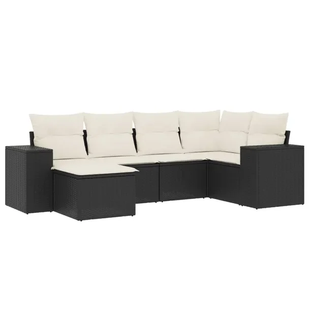 Zestaw wypoczynkowy rattan PE czarny 62x62x69 cm