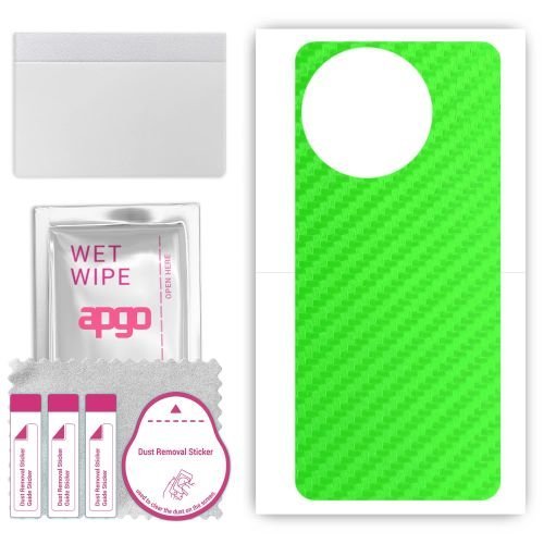 folia naklejka skórka strukturalna na TYŁ do Realme C67 5G - Carbon Zielony - apgo SKINS