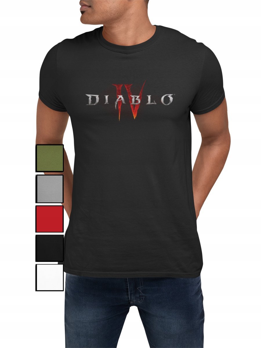 KOSZULKA T-SHIRT MĘSKA Z NADRUKIEM DLA FANA GRA DIABLO - L