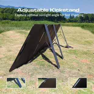 Składany przenośny panel słoneczny VDL POWER 200W, ogniwa monokrystaliczne 20V, regulowana stopka, 23,5% wydajności konwersji - Panele fotowoltaiczne Składany przenośny panel słoneczny VDL POWER 200W, ogniwa monokrystaliczne 20V, regulowana stopka, 23,5% wydajności konwersji - Panele fotowoltaiczne - miniaturka - grafika 8