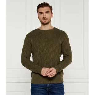GUESS Sweter EVANDER Regular Fit z dodatkiem wełny - Swetry męskie - miniaturka - grafika 1