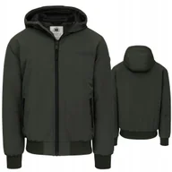 Kurtki męskie - PITBULL WEST COAST KURTKA MĘSKA ZIMOWA Z KAPTUREM YORK OLIWKOWA OLIVE S - miniaturka - grafika 1