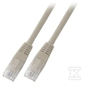 Patchcord RJ45 U/UTP kat. 5e PVC CCA szary 0,5m - Kable miedziane - miniaturka - grafika 1