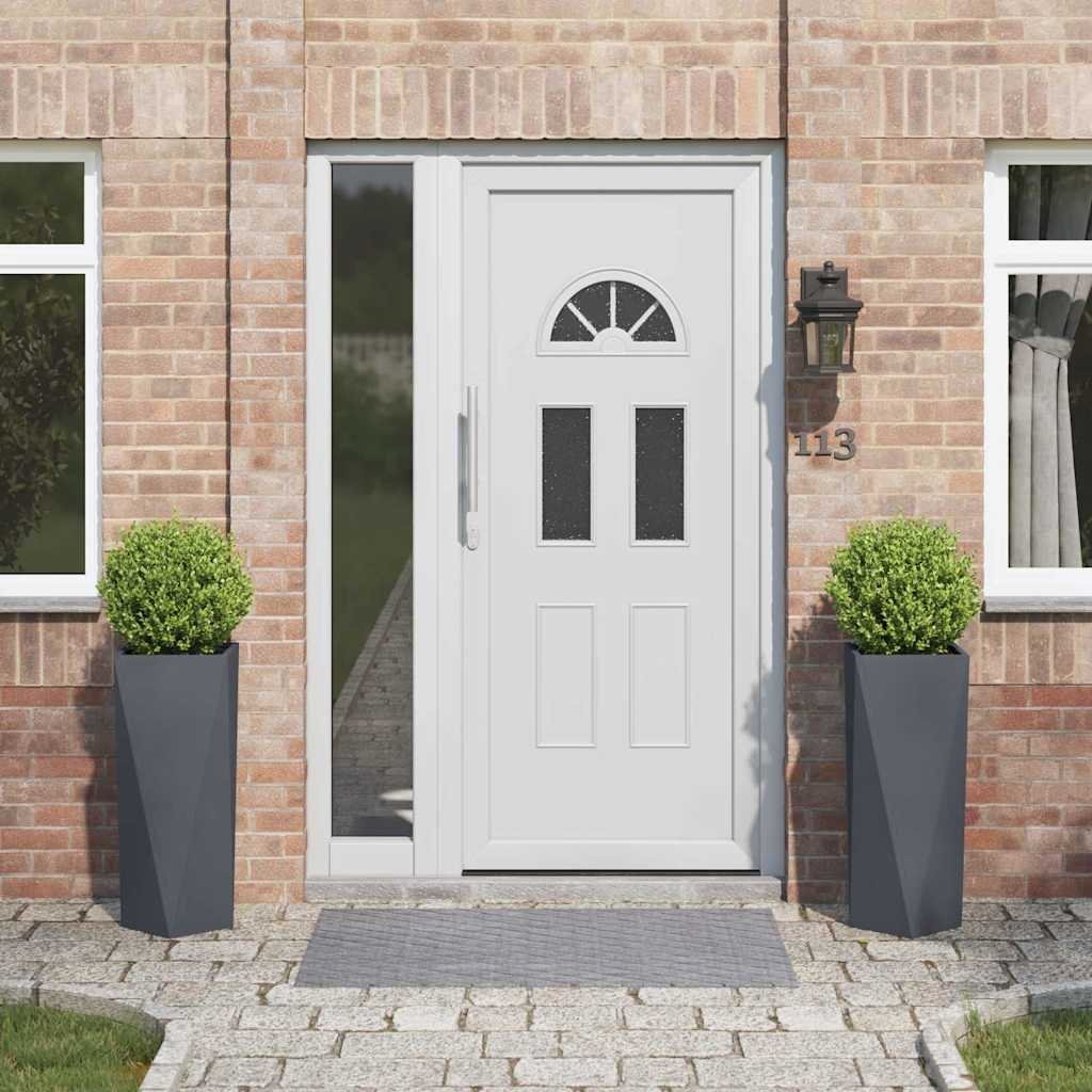 vidaXL Donica 2 pcs Antracyt 30 x 30 x 75 cm Stal
