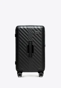 Mała walizka z polikarbonu w geometryczny wzór czarna - Walizki Mała walizka z polikarbonu w geometryczny wzór czarna - Walizki - miniaturka - grafika 1