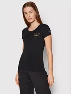 Koszulki i topy damskie - Emporio Armani EA7 T-Shirt 8NTT65 TJDQZ 1200 Czarny Regular Fit - miniaturka - grafika 1