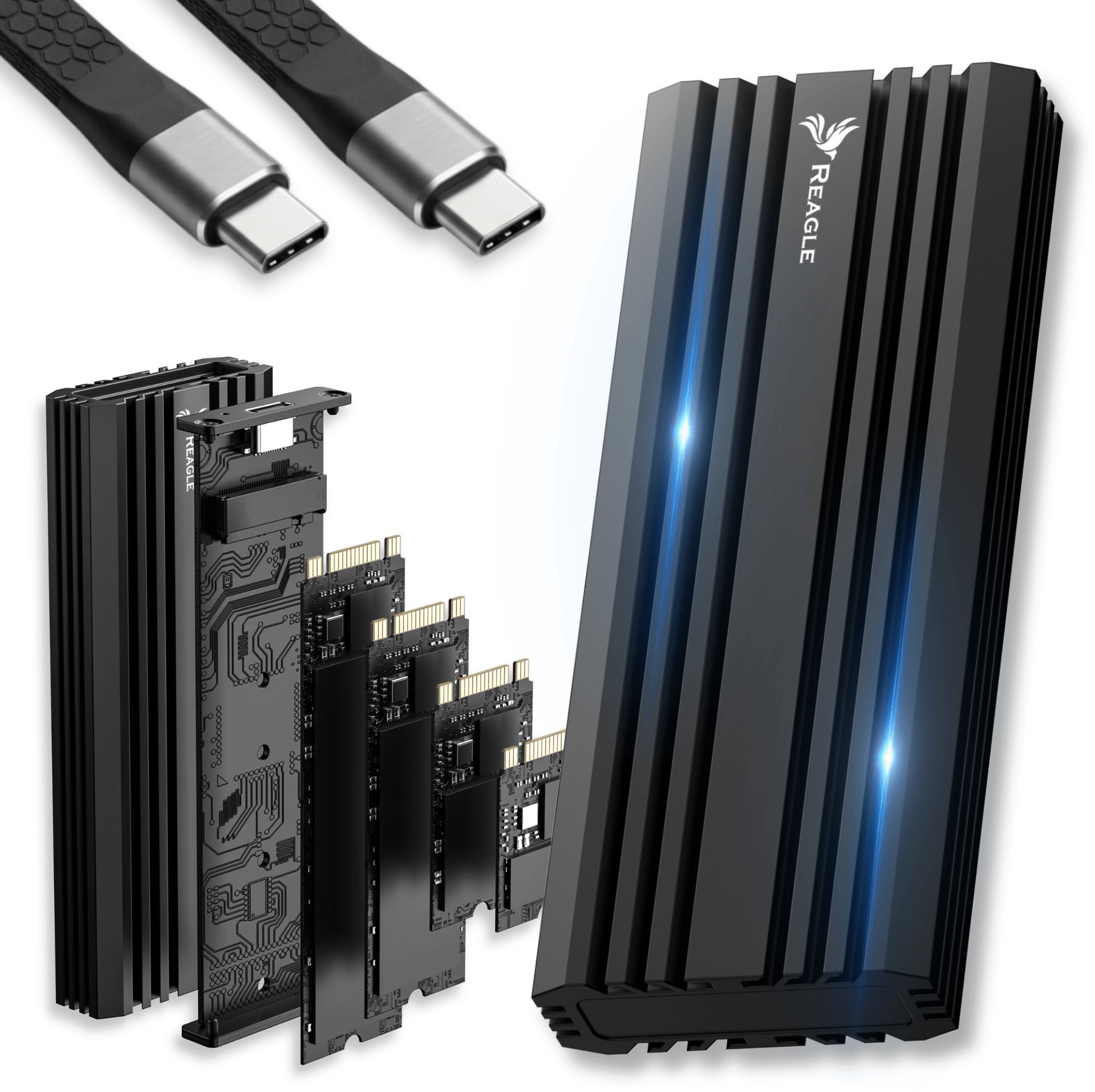 Kieszeń Reagle OBUDOWA DYSKU M.2 NVME 20Gbps USB-C 3.2 DO 8TB KIESZEŃ ADAPTER NA DYSK M2 PCIE REAGLE