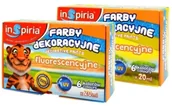 Przybory szkolne - Farby dekoracyjne fluorescencyjne 6 kolorów 20ml - InSpiria - miniaturka - grafika 1