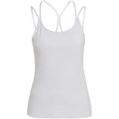 Bluzki damskie - Koszulka damska adidas Studio Slim Strappy Back Tank Top biała HE3141 S - miniaturka - grafika 1