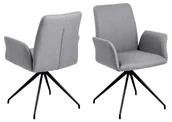 Krzesła - Krzesło do jadalni Nadine z obrotową podstawą jasnoszare Krzesło do jadalni Krzesło kuchenne Fotel - miniaturka - grafika 1