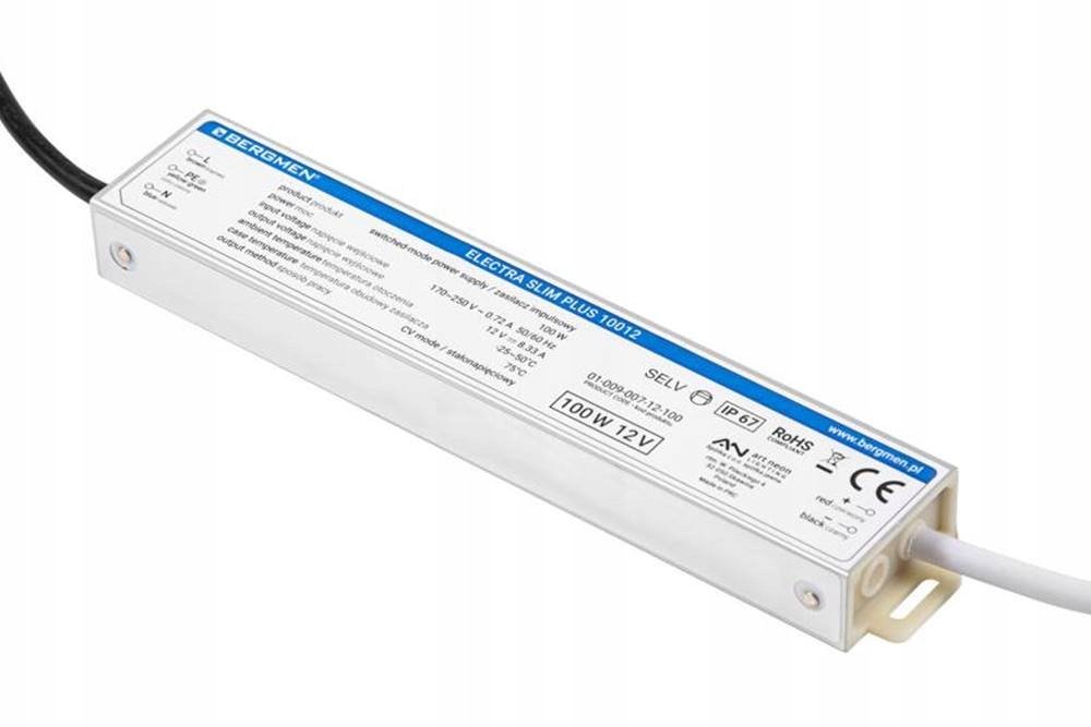 Zasilacz Led Slim Plus 100W 12VDC IP67 Wodoodporny 5 lat