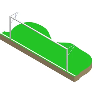 Aluminiowa bramka do piłki nożnej, 6 x 2,10 m, do wkopania w ziemię - Piłka nożna - miniaturka - grafika 1