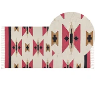 Dywany - Dywan bawełniany kilim 80 x 150 cm wielokolorowy GARNI - miniaturka - grafika 1