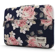 Torby na laptopy - CANVASLIFE CANVASLIFE SLEEVE POKROWIEC NA MACBOOK PRO 15 NAVY ROSE 11076 - miniaturka - grafika 1