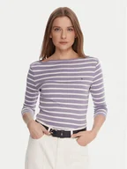 Bluzki damskie - Tommy Hilfiger Bluzka WW0WW40589 Fioletowy Regular Fit - miniaturka - grafika 1