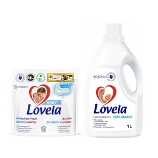 Lovela Kapsułki do prania Baby 23 szt + Odplamiacz do prania 1 L - Środki do prania - miniaturka - grafika 1
