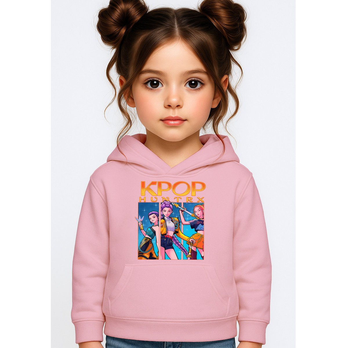 BLUZA DZIECIĘCA K-POPOWE ŁOWCZYNIE DEMONÓW HUNTRIX 104 Z KAPTUREM