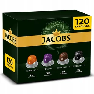 Kapsułki do Nespresso Jacobs Lungo 8, Espresso 7,10,12 120 szt. - Kawa w kapsułkach i saszetkach - miniaturka - grafika 1