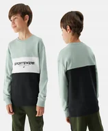 Bluzy dla chłopców - 4F BLUZA CHŁOPIĘCA DRESOWA SPORTOWA NIEROZPINANA - miniaturka - grafika 1