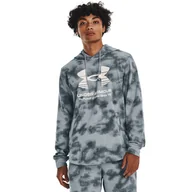 Bluzy sportowe męskie - Męska bluza dresowa nierozpinana z kapturem UNDER ARMOUR UA Rival Terry Novelty HD - multikolor - miniaturka - grafika 1