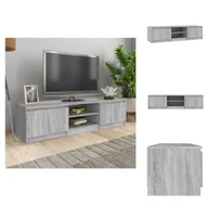 Szafki RTV - vidaXL Szafka pod TV szara Sonoma 140x40x35,5 cm materiał drewnopochodny - Meble TV - miniaturka - grafika 1