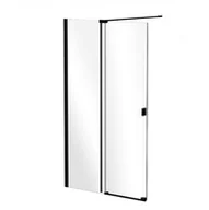 Ścianki i drzwi prysznicowe - Ścianka prysznicowa rozsuwana 90 cm Vayo Black Besco - miniaturka - grafika 1