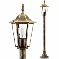 Lampy ogrodowe - Lampa Ogrodowa Zewnętrzny E27 Niski Słupek Latarnia 1M Patyna Bellis Lumiled - miniaturka - grafika 1