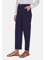 Spodnie damskie - Le Jardin du Lin Spodnie w kolorze granatowym - miniaturka - grafika 1
